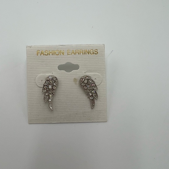 Angel Wings EARRINGS / Crystal Accented. NWT - Picture 4 of 6